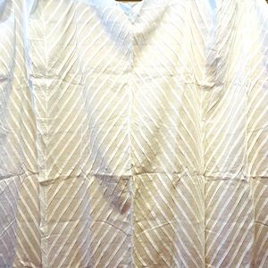 Anthropologie Sethi & Sethi white cotton shower curtain.